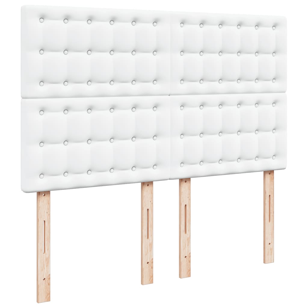 Sommier à lattes de lit avec matelas Blanc 160x200cm Similicuir - XIOS
