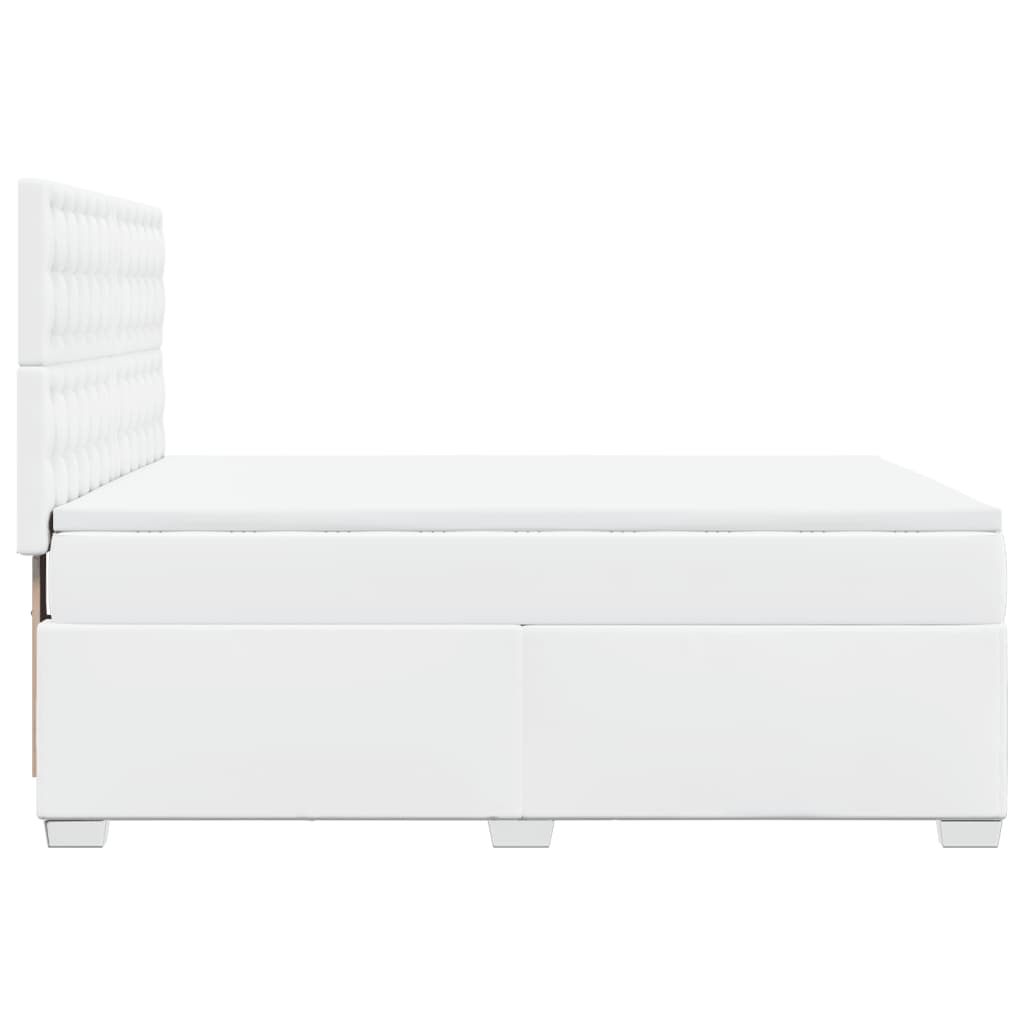 Sommier à lattes de lit avec matelas Blanc 160x200cm Similicuir - XIOS