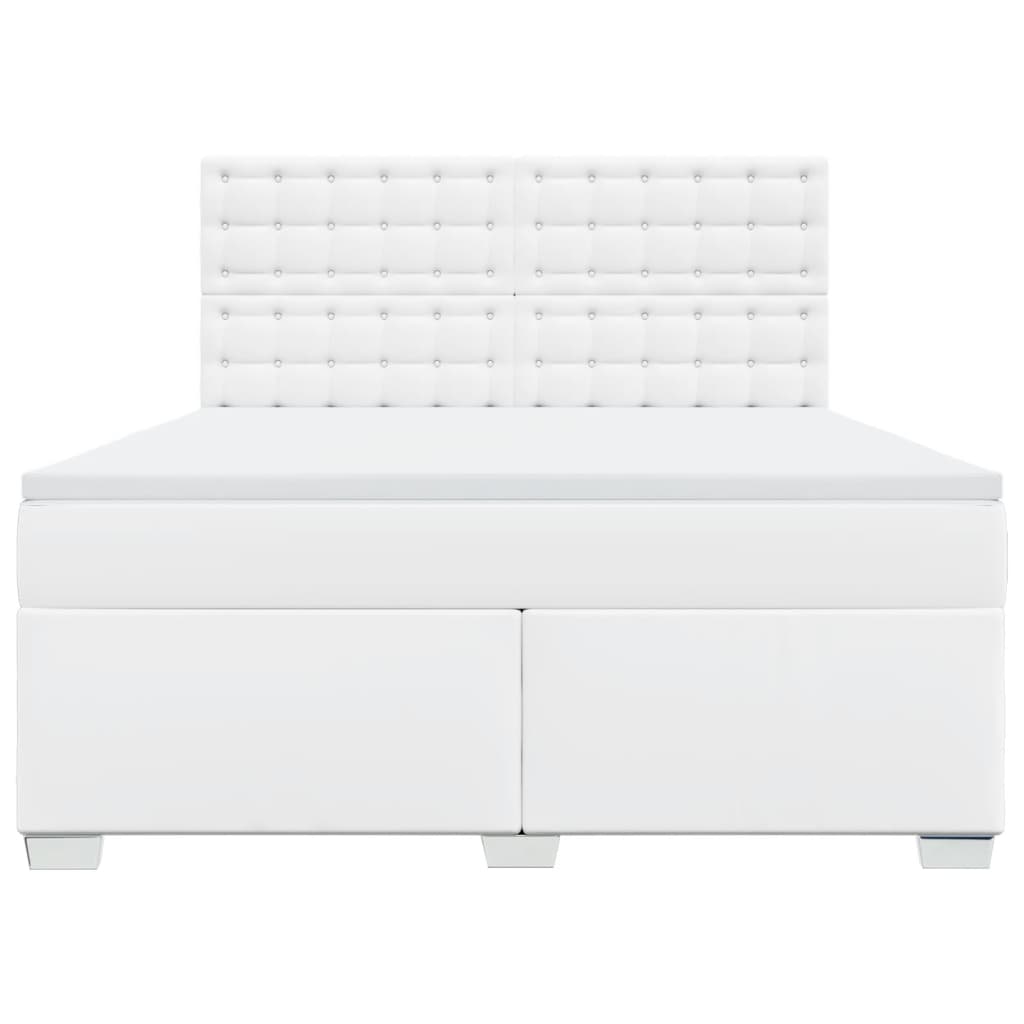 Sommier à lattes de lit avec matelas Blanc 180x200cm Similicuir - XIOS