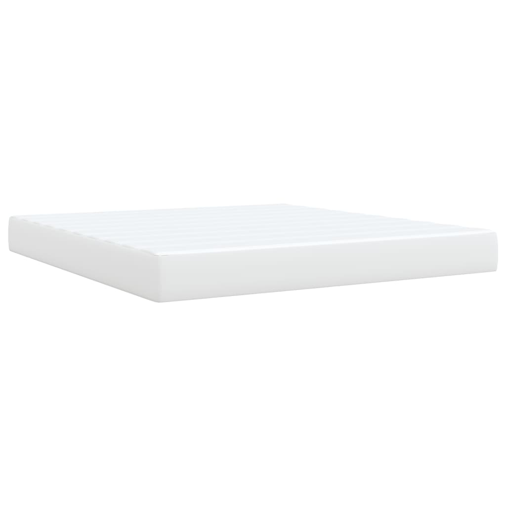 Sommier à lattes de lit avec matelas Blanc 180x200cm Similicuir - XIOS