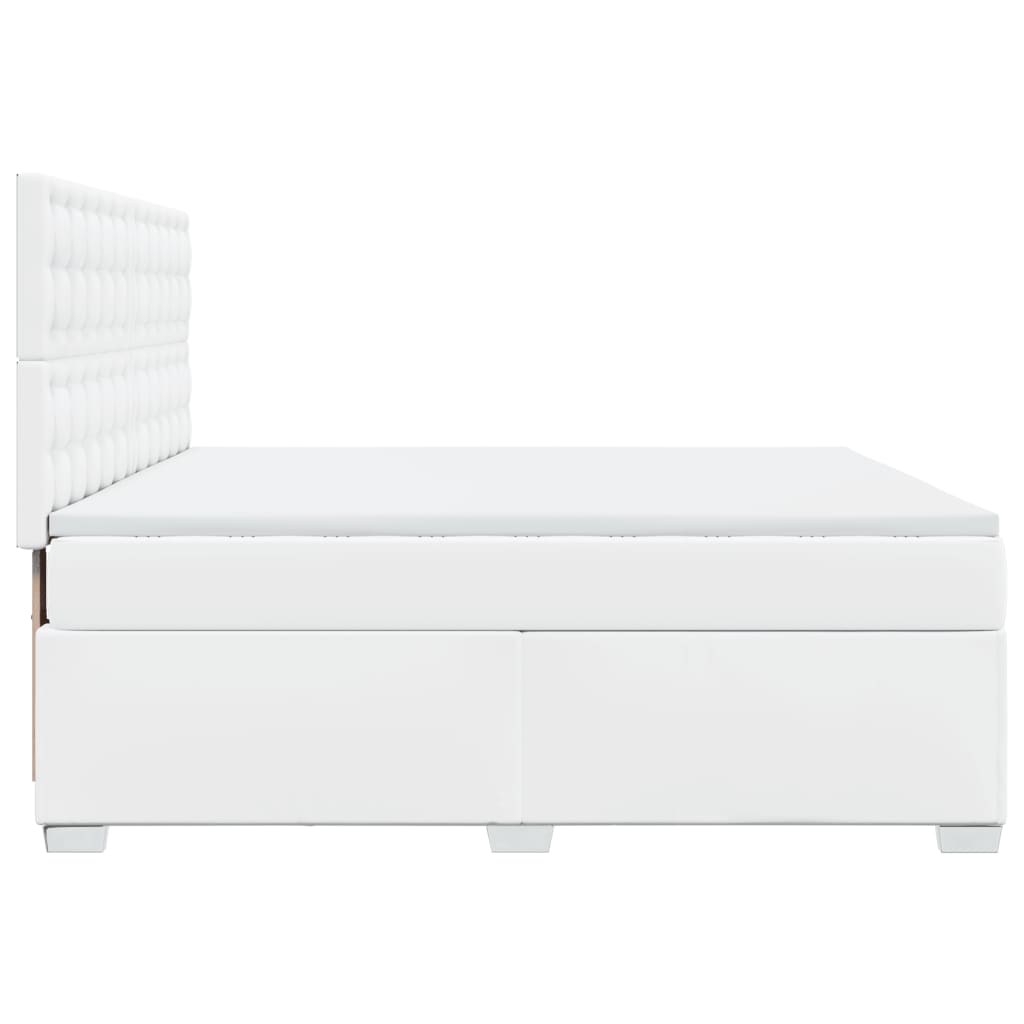 Sommier à lattes de lit avec matelas Blanc 180x200cm Similicuir - XIOS