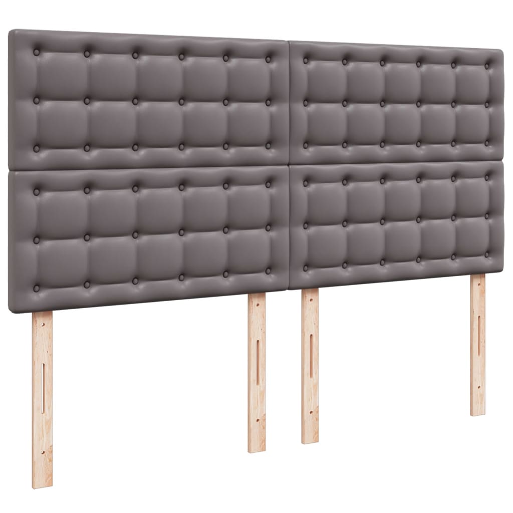 Sommier à lattes de lit avec matelas Gris 180x200 cm Similicuir - XIOS