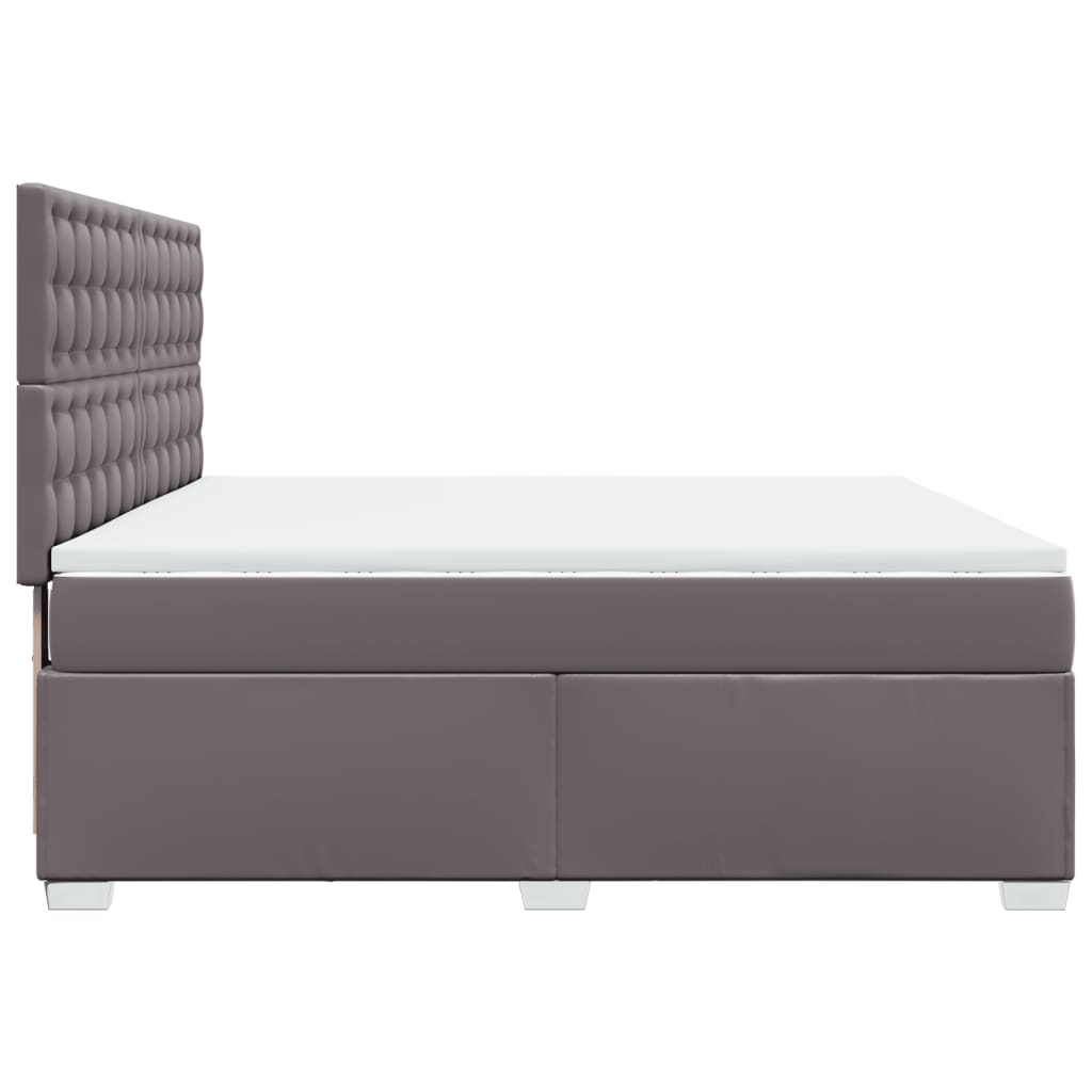 Sommier à lattes de lit avec matelas Gris 180x200 cm Similicuir - XIOS