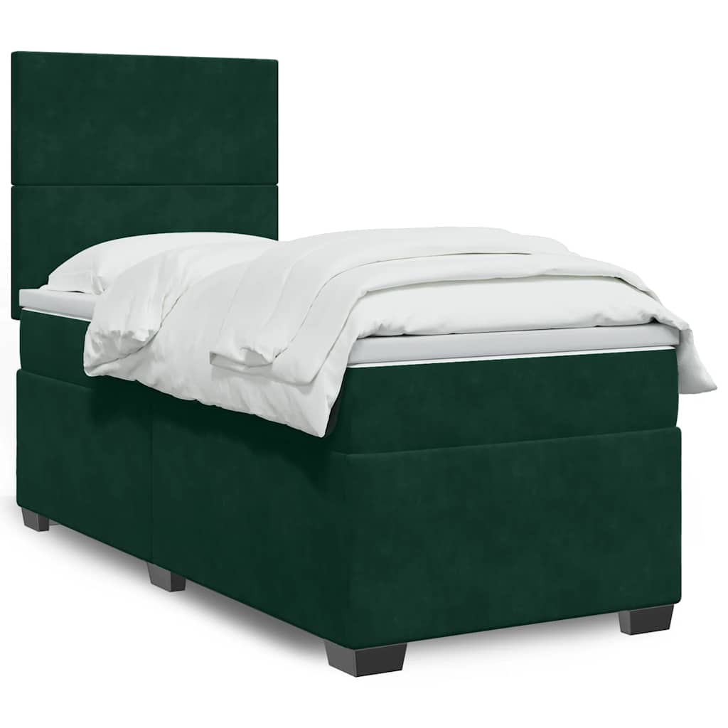 Sommier à lattes de lit et matelas Vert foncé 80x200 cm Velours - XIOS