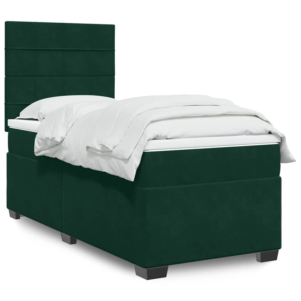 Sommier à lattes de lit et matelas Vert foncé 80x200 cm Velours - XIOS