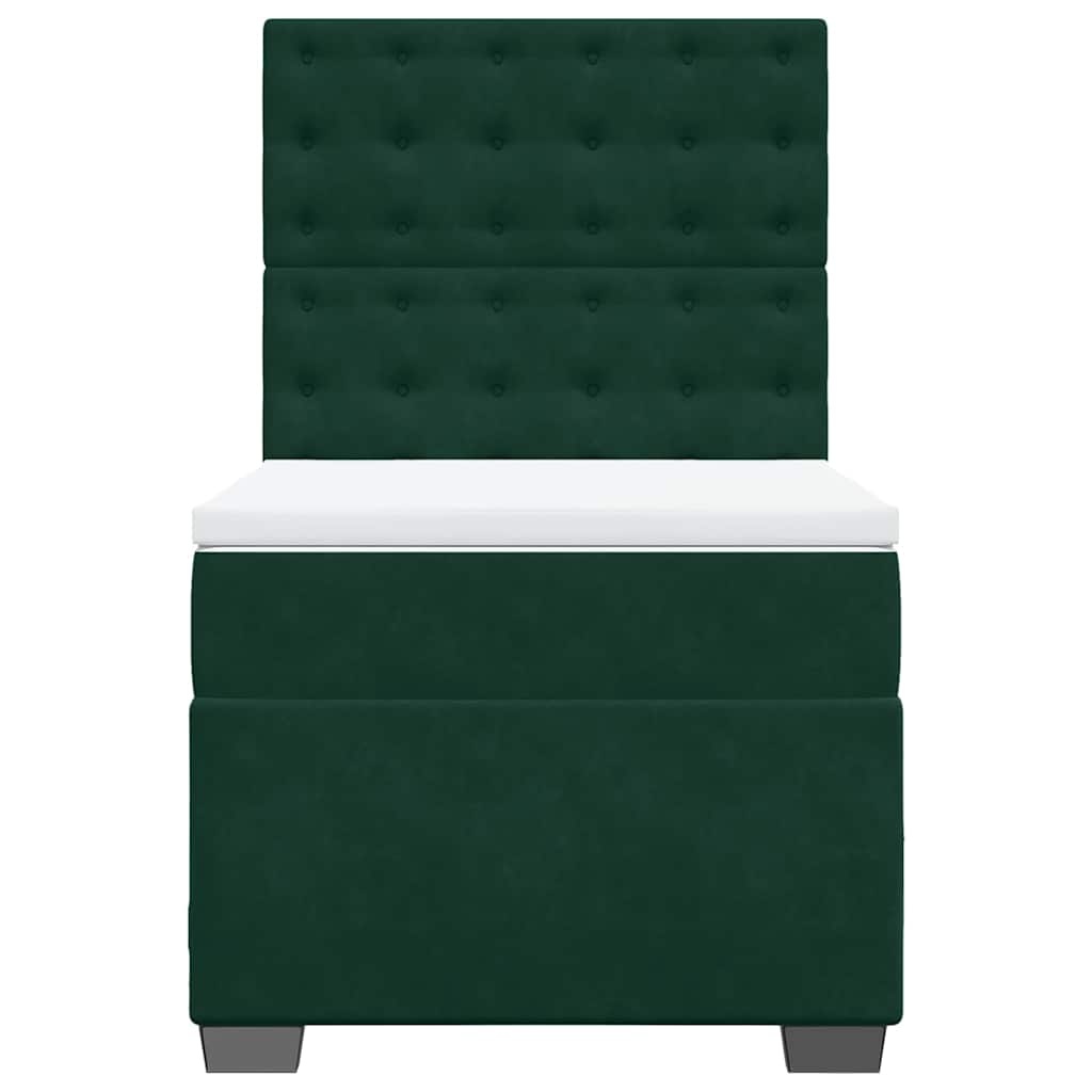 Sommier à lattes de lit et matelas Vert foncé 80x200 cm Velours - XIOS