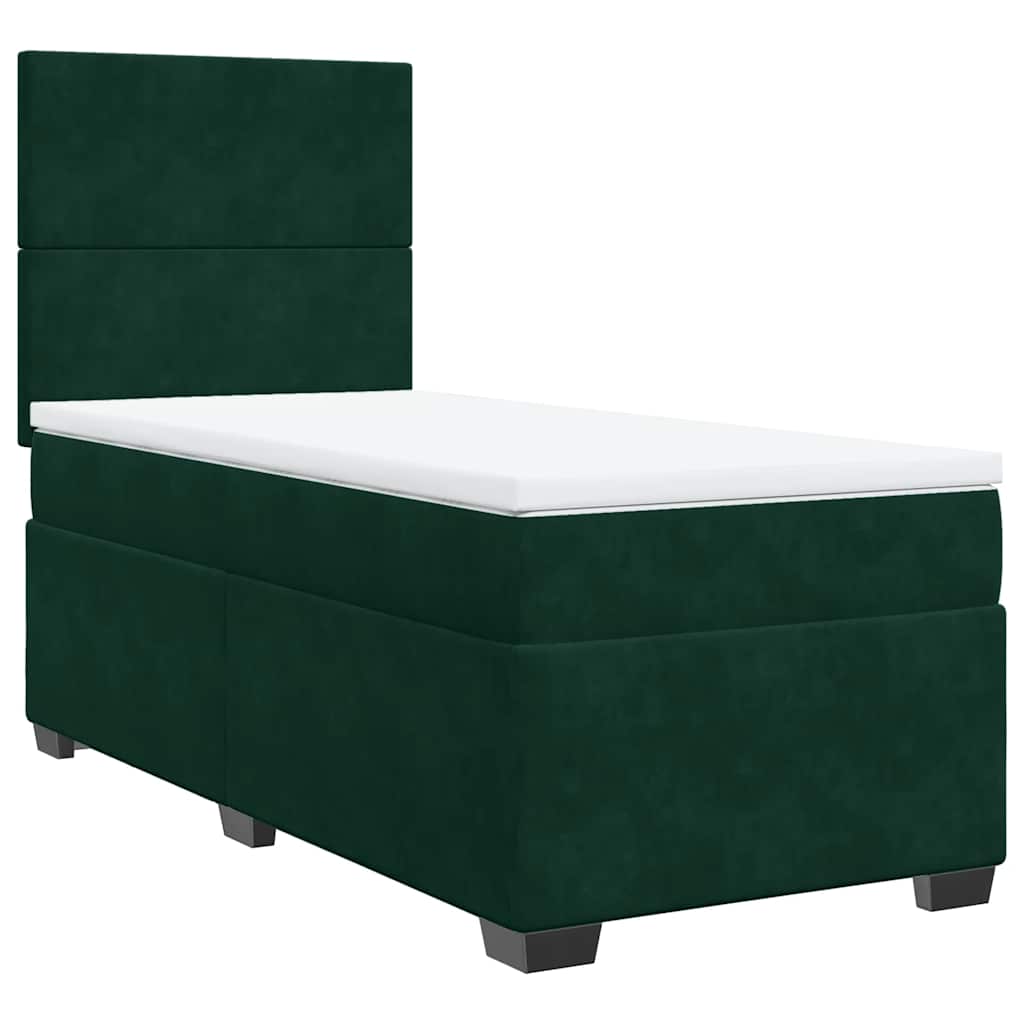Sommier à lattes de lit avec matelas Vert foncé 90x190 cm - XIOS