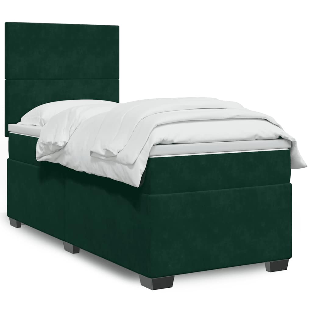 Sommier à lattes de lit avec matelas Vert foncé 90x190 cm - XIOS