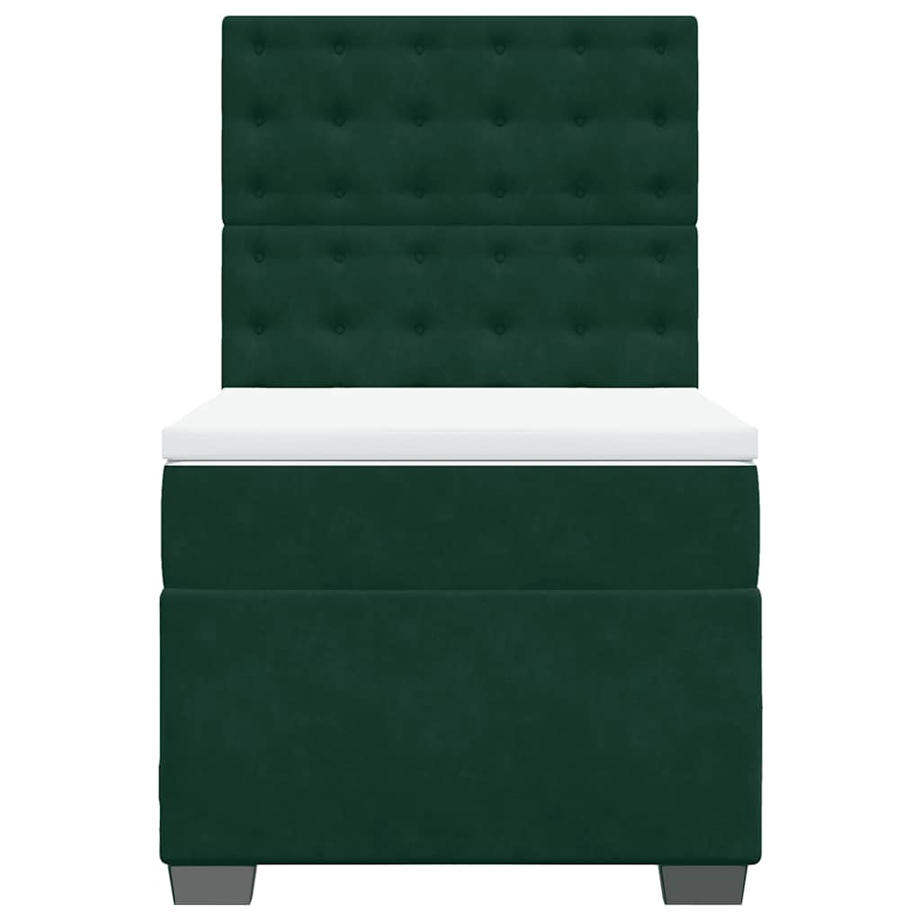 Sommier à lattes de lit avec matelas Vert foncé 90x190 cm - XIOS