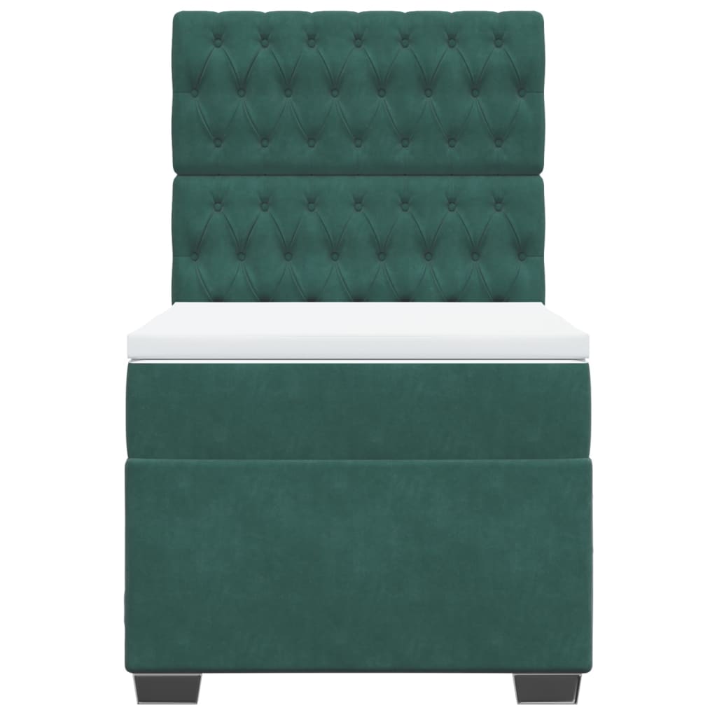 Sommier à lattes de lit avec matelas Vert foncé 90x200 cm - XIOS