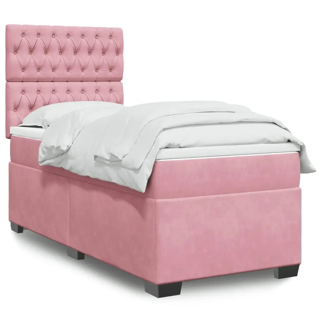 Sommier à lattes de lit avec matelas Rose 90x200 cm Velours - XIOS