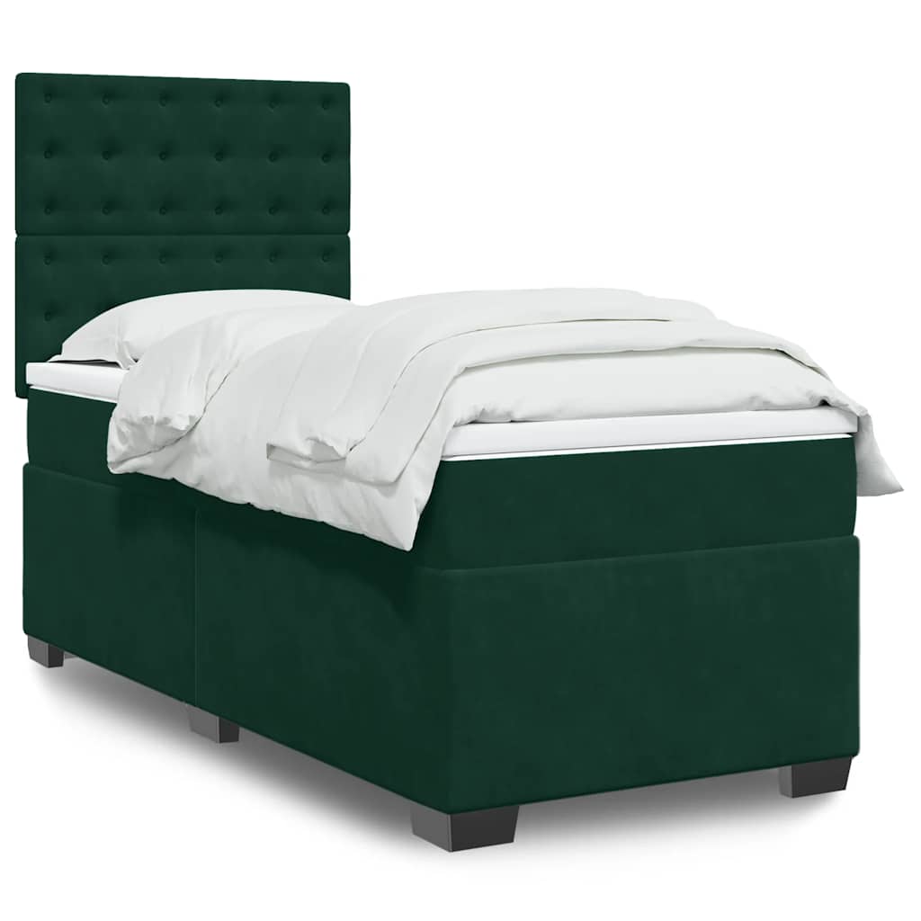 Sommier à lattes de lit avec matelas Vert foncé 90x200 cm - XIOS