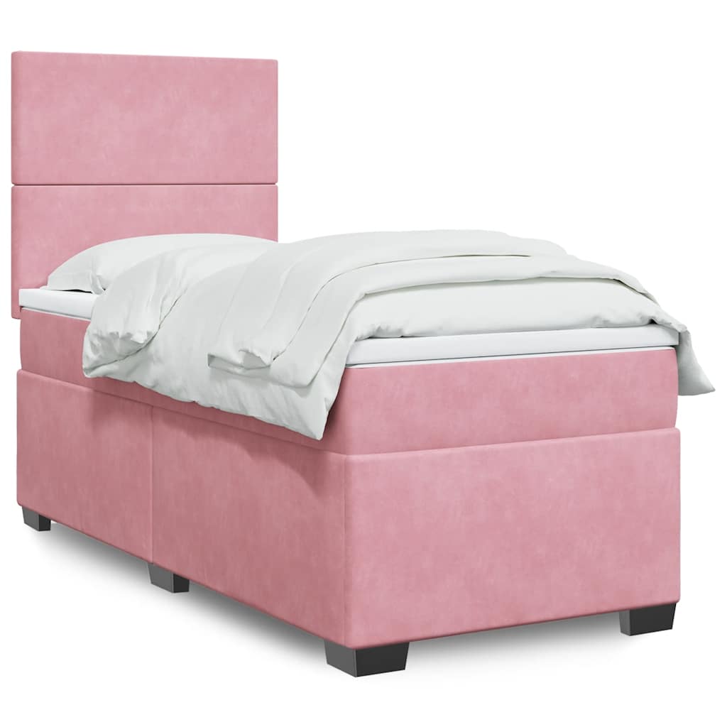 Sommier à lattes de lit avec matelas Rose 100x200 cm Velours - XIOS