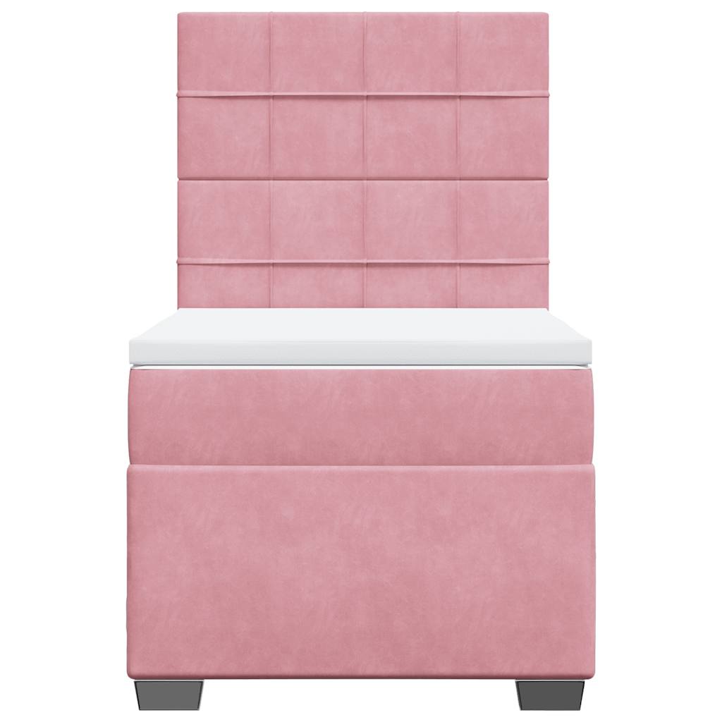 Sommier à lattes de lit avec matelas Rose 100x200 cm Velours - XIOS