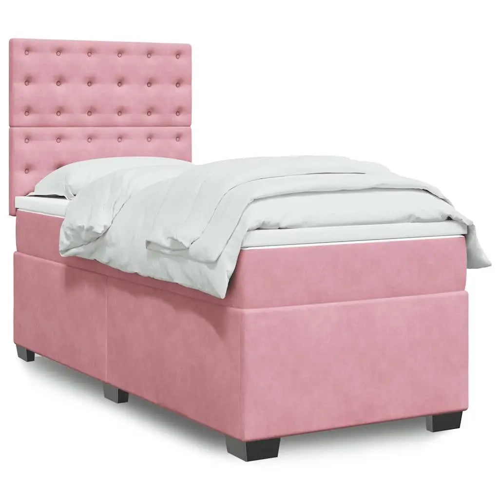 Sommier à lattes de lit avec matelas Rose 100x200 cm Velours - XIOS