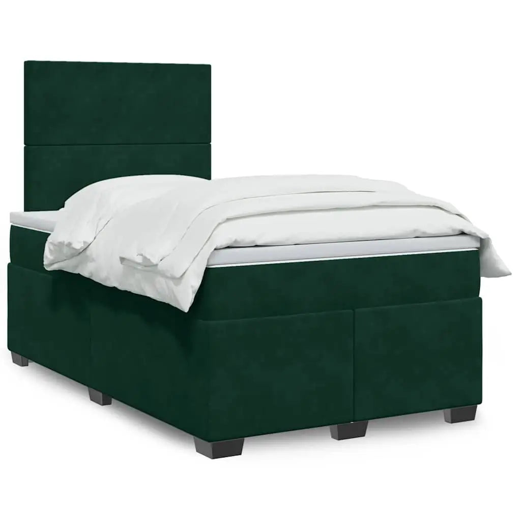 Sommier à lattes de lit avec matelas vert foncé 120x190 cm - XIOS