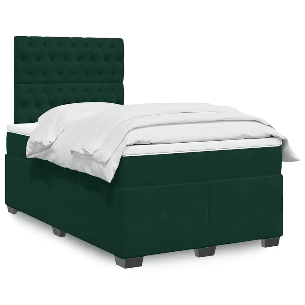 Sommier à lattes de lit avec matelas vert foncé 120x190 cm - XIOS