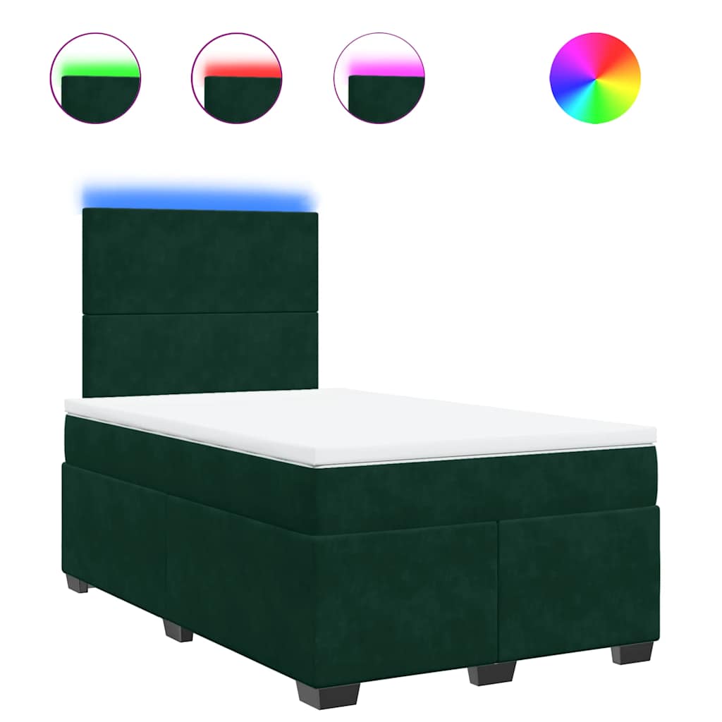 Sommier à lattes de lit et matelas Vert foncé 120x200cm Velours - XIOS