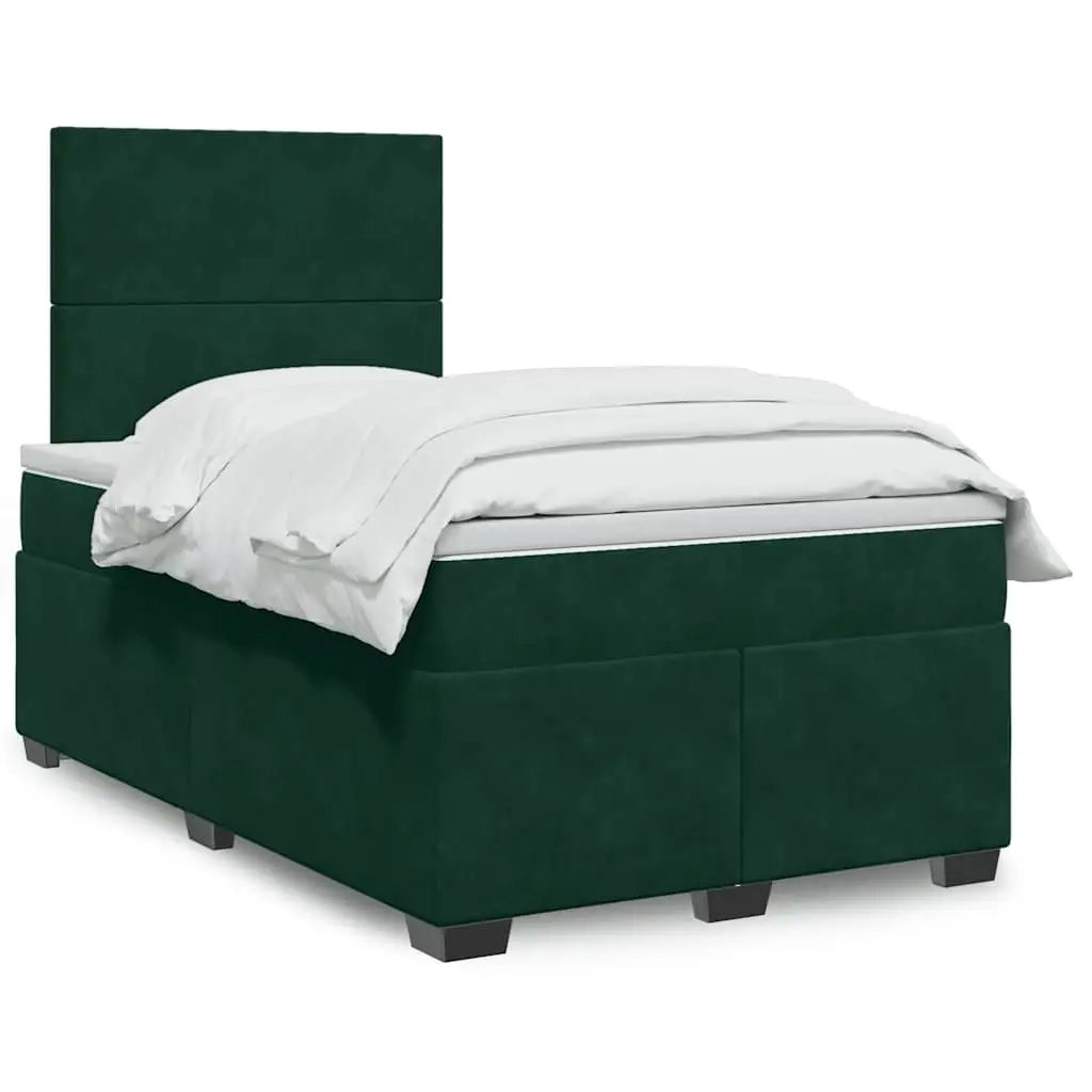 Sommier à lattes de lit et matelas Vert foncé 120x200cm Velours - XIOS