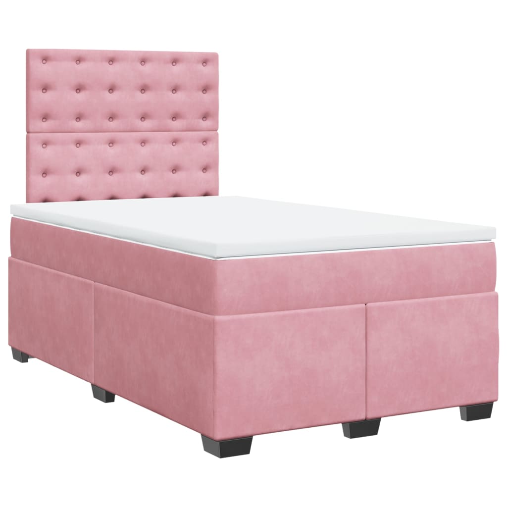 Sommier à lattes de lit avec matelas Rose 120x200 cm Velours - XIOS