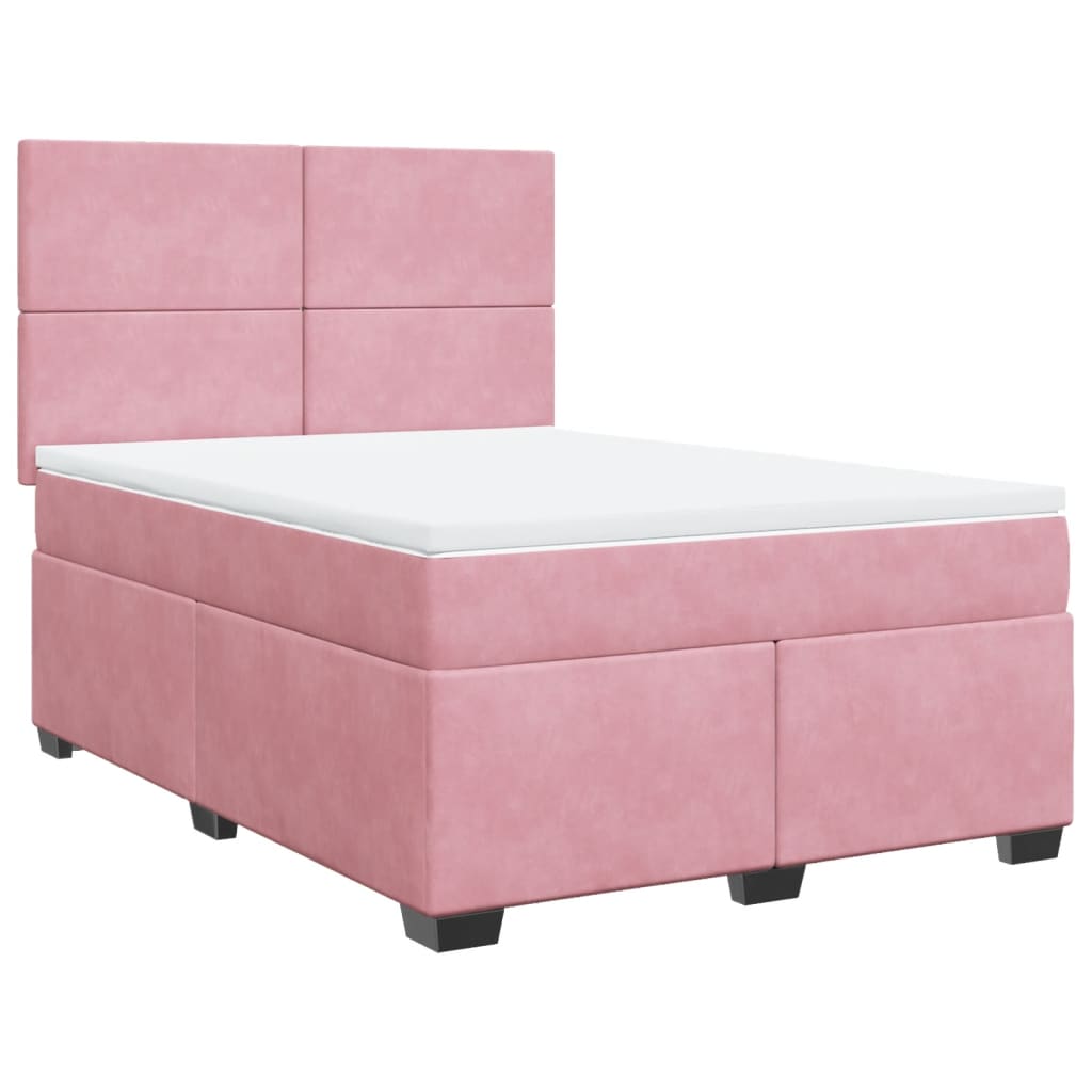 Sommier à lattes de lit avec matelas Rose 140x190 cm Velours - XIOS