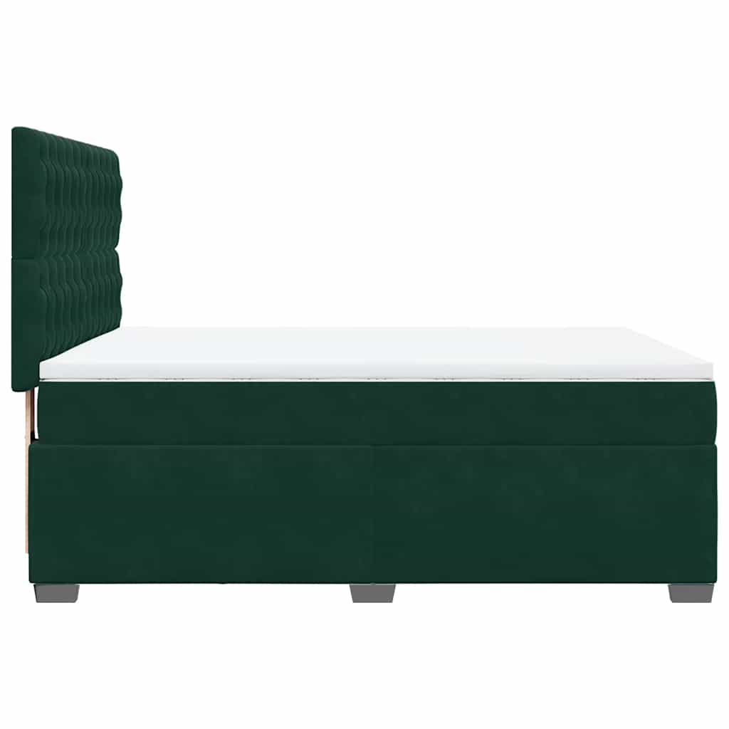 Sommier à lattes de lit et matelas Vert foncé 140x200cm Velours - XIOS