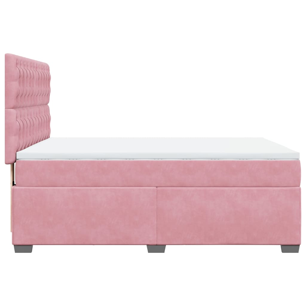 Sommier à lattes de lit avec matelas Rose 140x200 cm Velours - XIOS