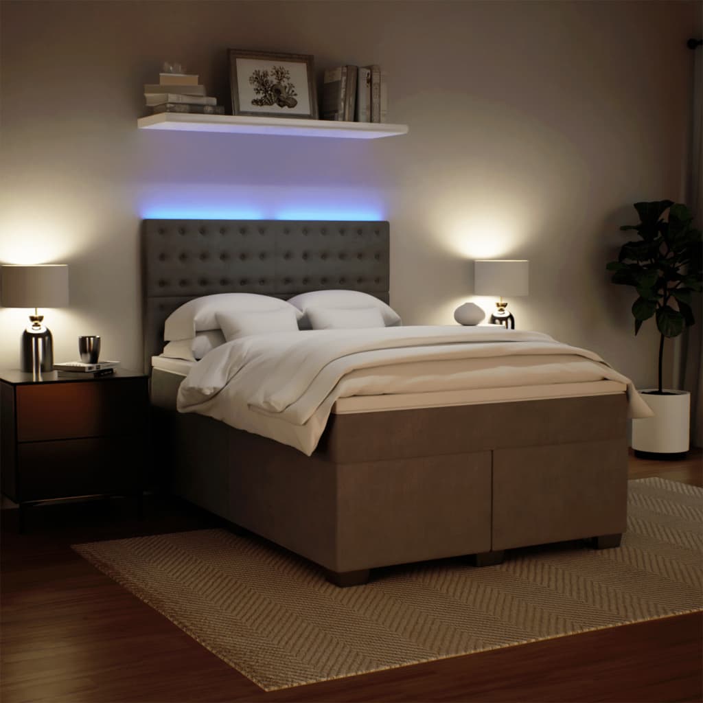Sommier à lattes de lit et matelas Gris clair 140x200cm Velours - XIOS