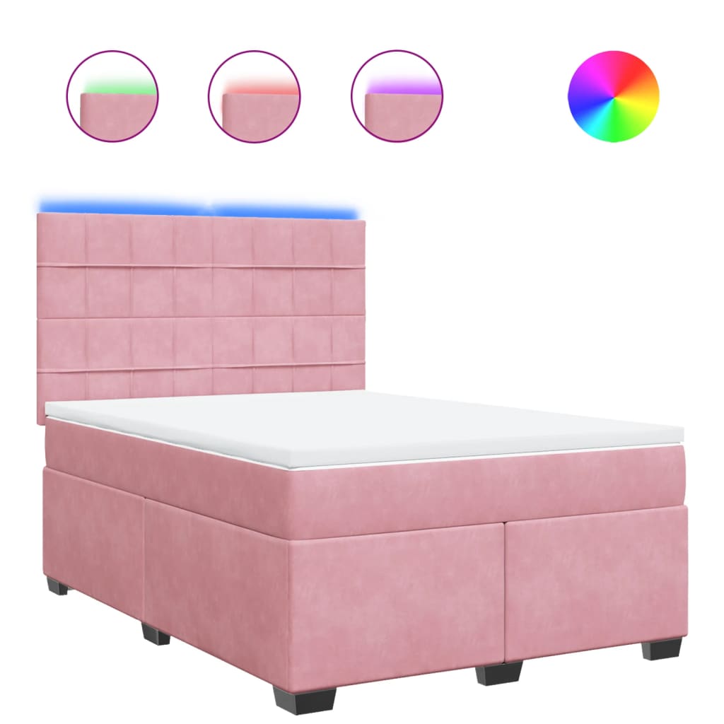 Sommier à lattes de lit avec matelas Rose 160x200 cm Velours - XIOS