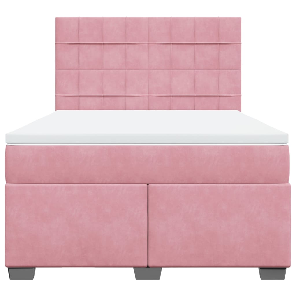 Sommier à lattes de lit avec matelas Rose 160x200 cm Velours - XIOS