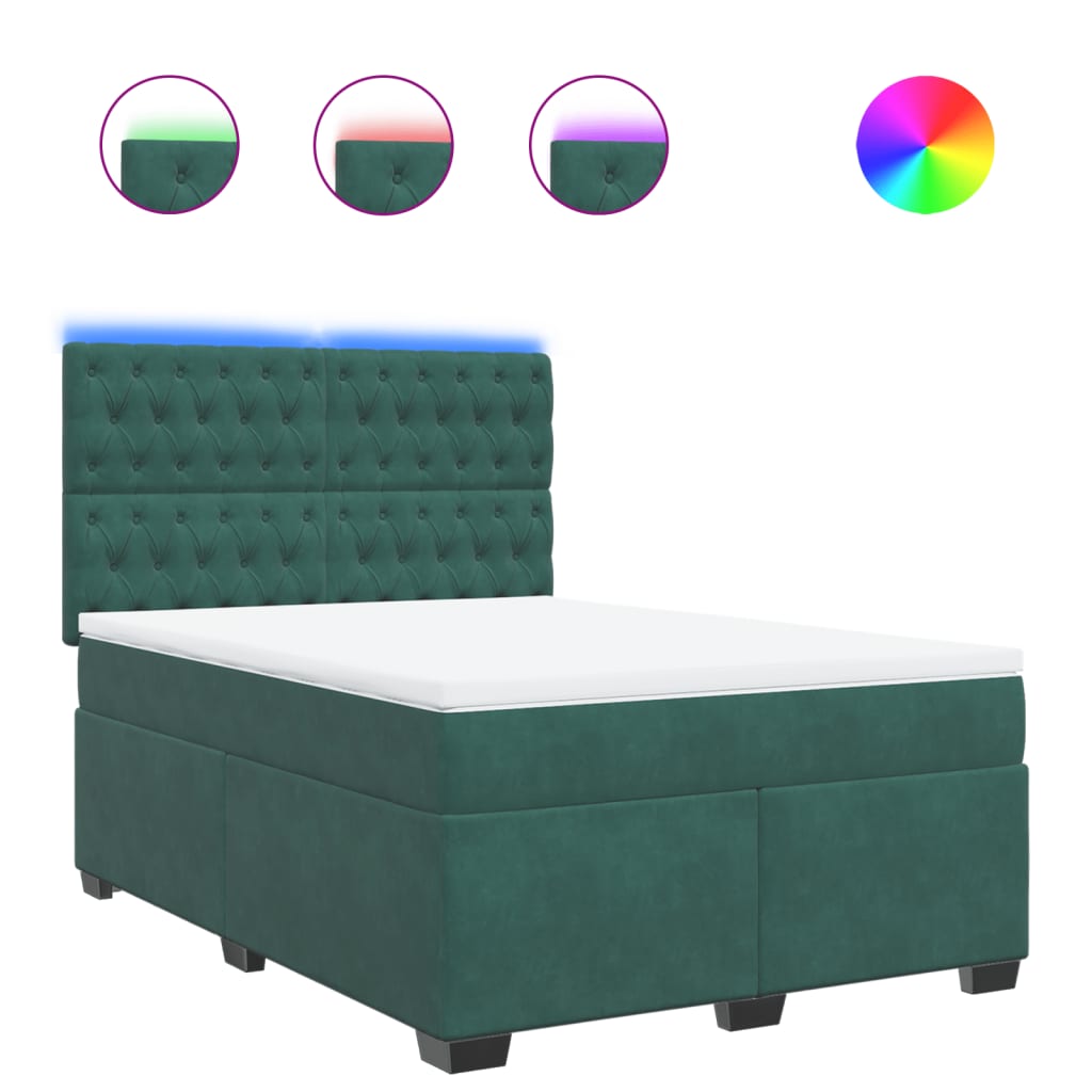 Sommier à lattes de lit et matelas Vert foncé 160x200cm Velours - XIOS