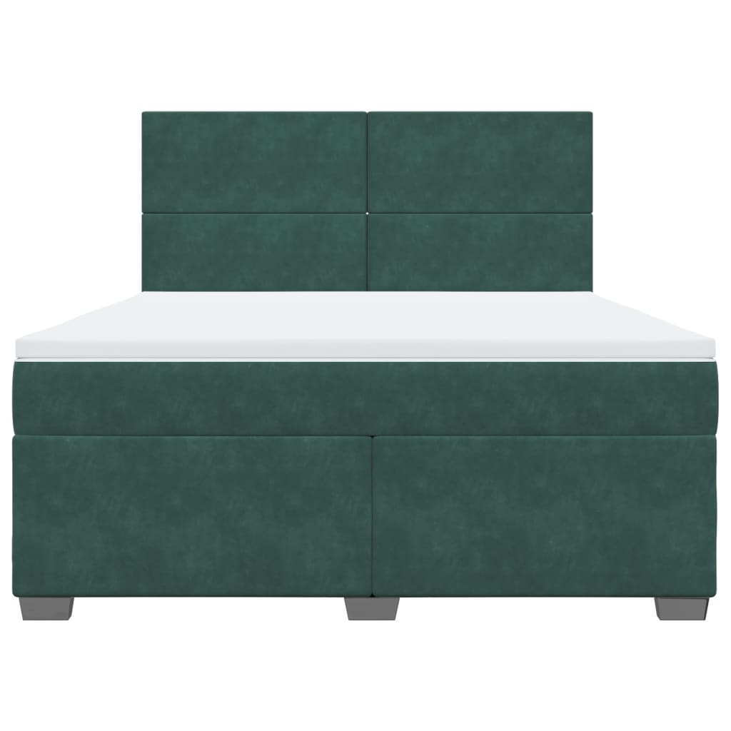 Sommier à lattes de lit et matelas Vert foncé 180x200cm Velours - XIOS