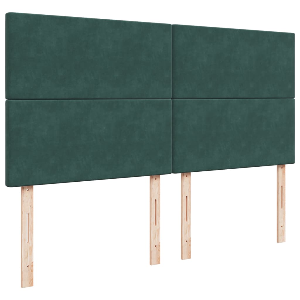 Sommier à lattes de lit et matelas Vert foncé 180x200cm Velours - XIOS