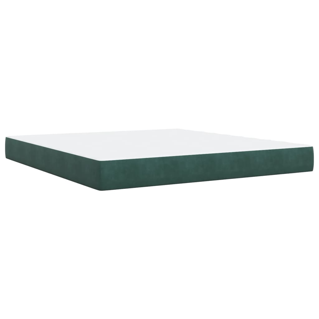 Sommier à lattes de lit et matelas Vert foncé 180x200cm Velours - XIOS