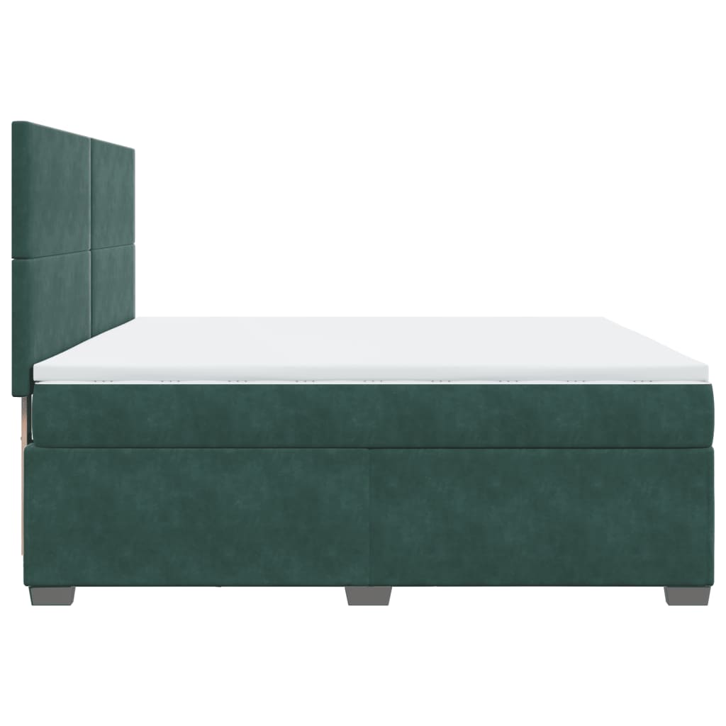 Sommier à lattes de lit et matelas Vert foncé 180x200cm Velours - XIOS