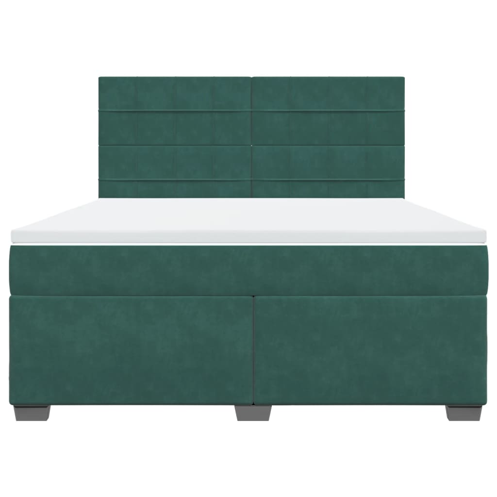 Sommier à lattes de lit et matelas Vert foncé 180x200cm Velours - XIOS