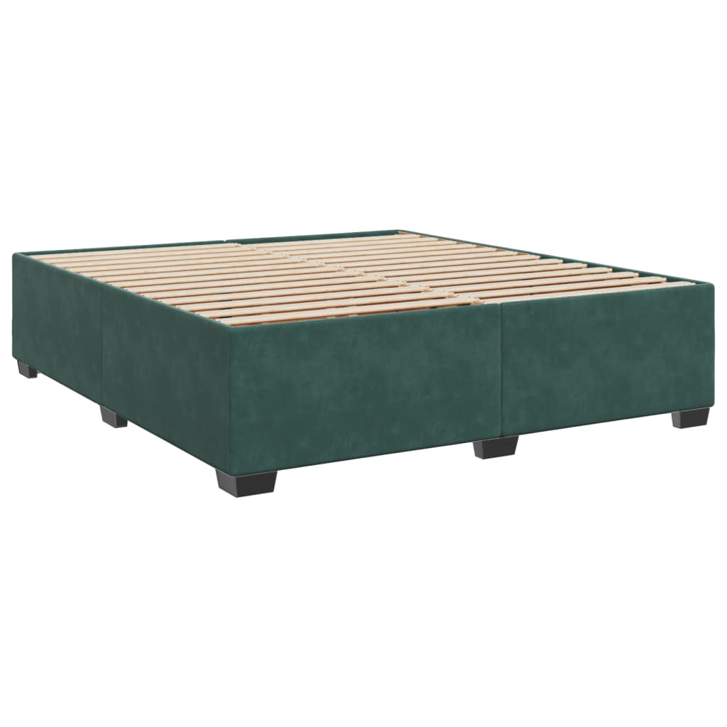 Sommier à lattes de lit et matelas Vert foncé 180x200cm Velours - XIOS