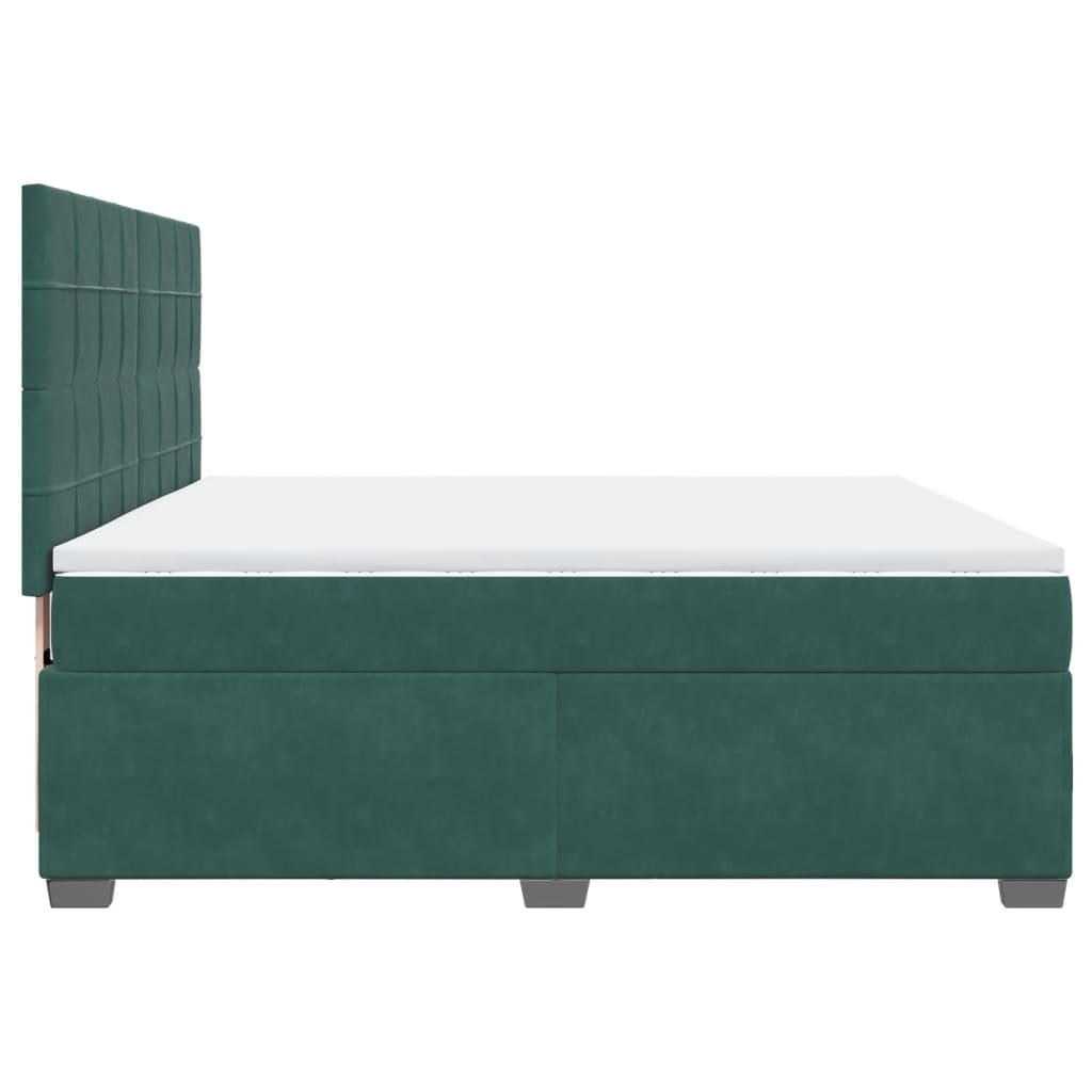 Sommier à lattes de lit et matelas Vert foncé 180x200cm Velours - XIOS