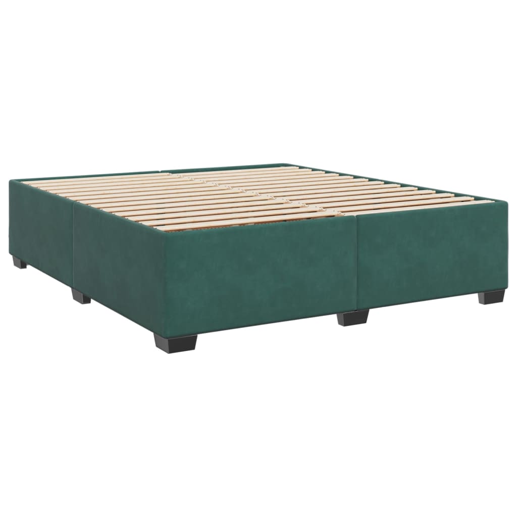 Sommier à lattes de lit et matelas Vert foncé 200x200cm Velours - XIOS