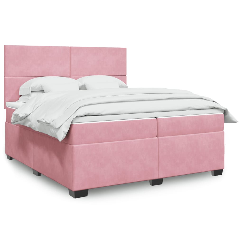 Sommier à lattes de lit avec matelas Rose 200x200 cm Velours - XIOS