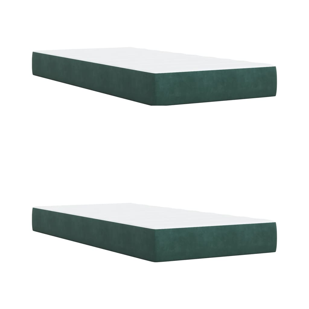 Sommier à lattes de lit et matelas Vert foncé 200x200cm Velours - XIOS