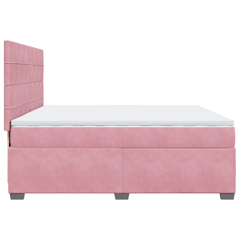 Sommier à lattes de lit avec matelas Rose 200x200 cm Velours - XIOS
