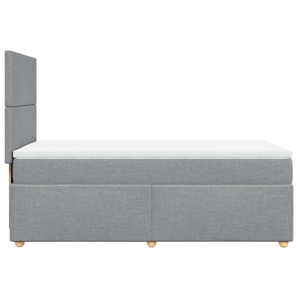 Sommier à lattes de lit avec matelas gris clair 80x200 cm tissu - XIOS
