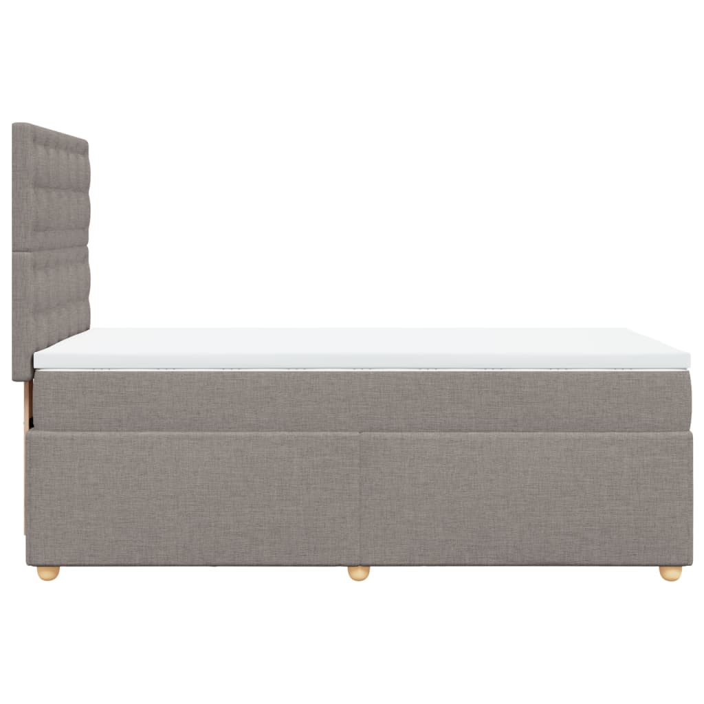 Sommier à lattes de lit avec matelas Taupe 80x200 cm Tissu - XIOS