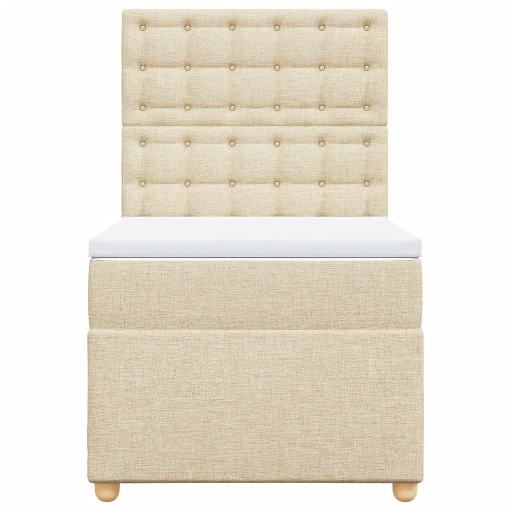 Sommier à lattes de lit avec matelas Crème 80x200 cm Tissu - XIOS