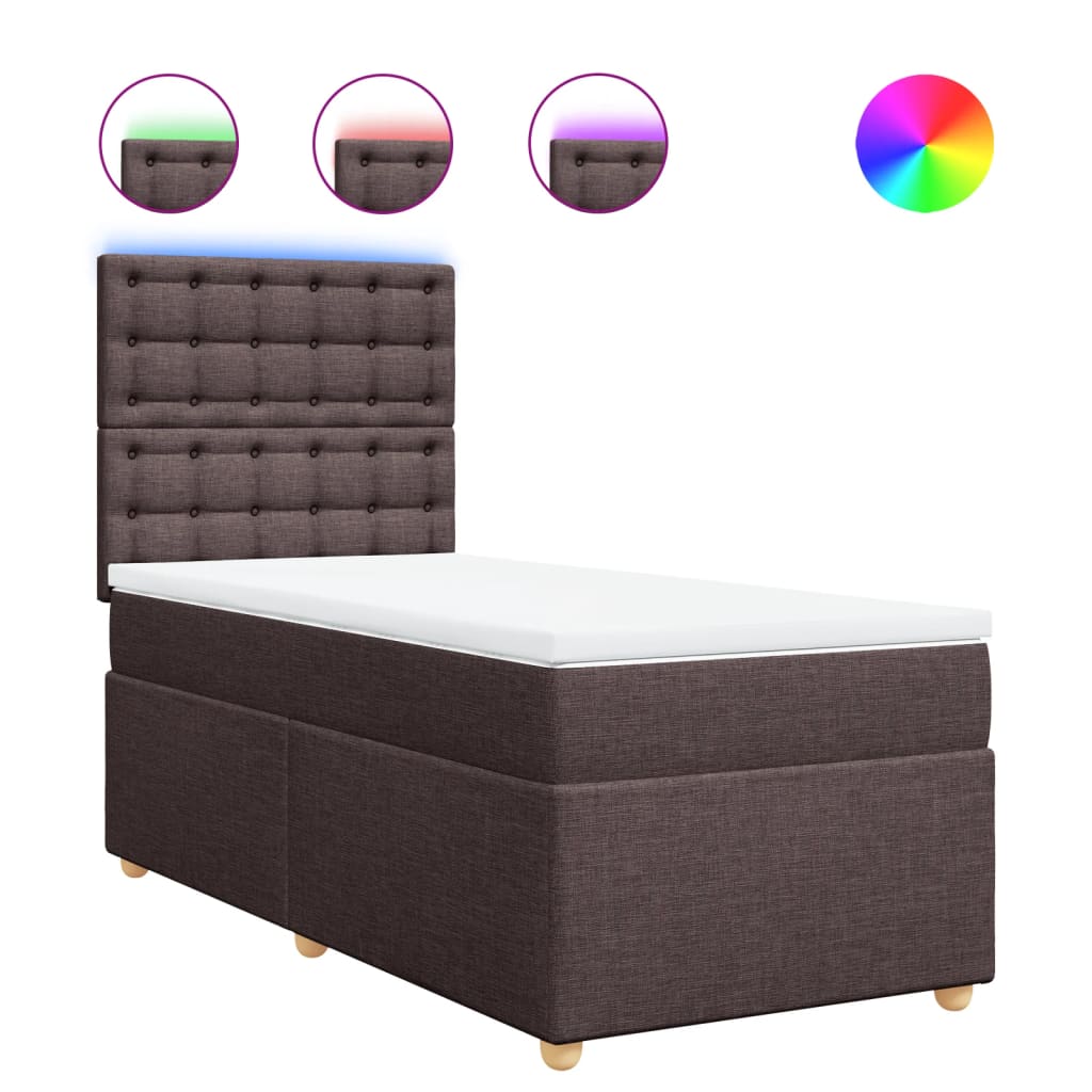 Sommier à lattes de lit avec matelas Marron foncé 90x190 cm - XIOS