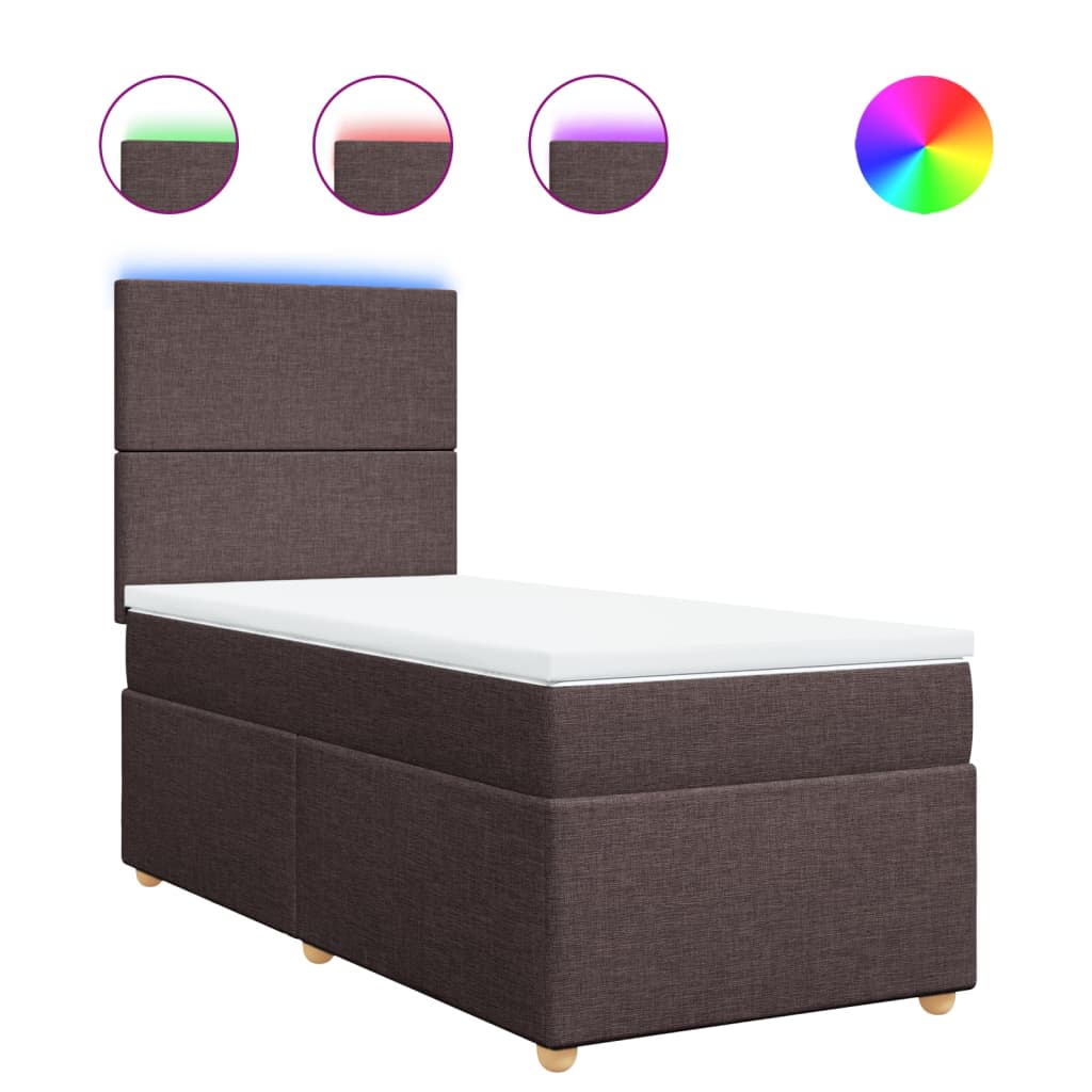Sommier à lattes de lit avec matelas Marron foncé 90x200 cm - XIOS
