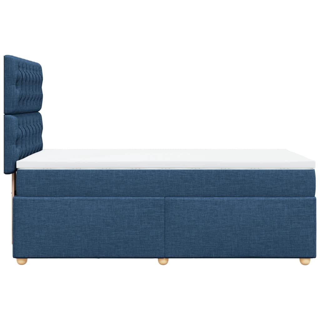 Sommier à lattes de lit avec matelas Bleu 90x200 cm Tissu - XIOS