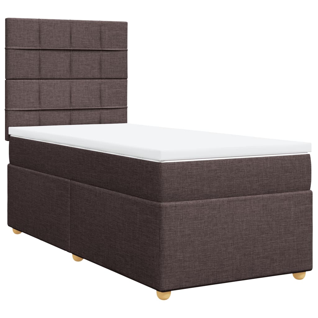 Sommier à lattes de lit avec matelas Marron foncé 100x200 cm - XIOS