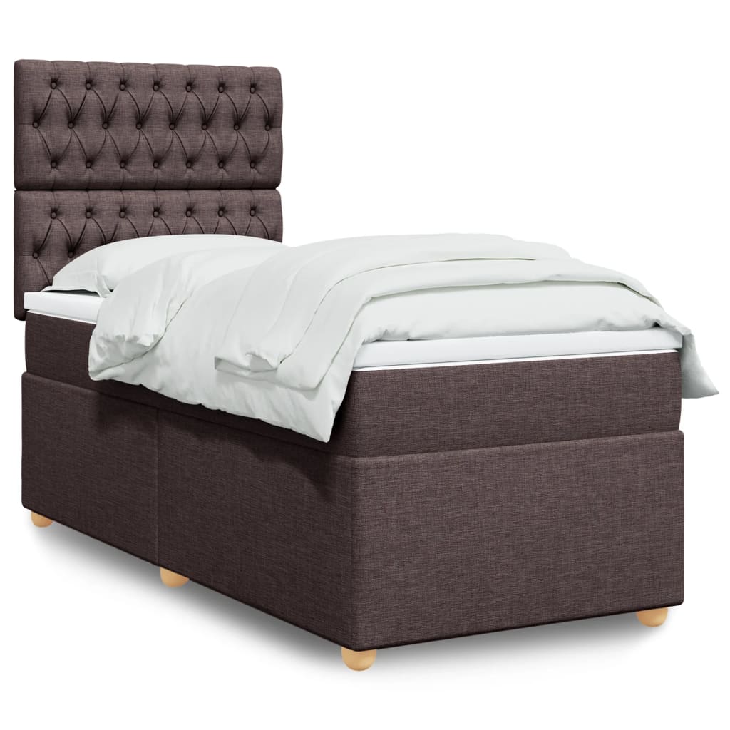 Sommier à lattes de lit avec matelas Marron foncé 100x200 cm - XIOS